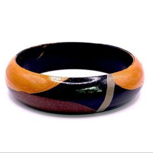 𝅺wooden Bangle Bracelet 7.75”